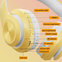 Tzt — bandeau pliable Macaron P68, bandeau sans fil, casque d'écoute V5.0 HIFI, Support stéréo, carte SD avec micro pour téléphone portable et tablette