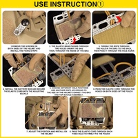 Sac tactique multifonctionnel en nylon extensible réglable haute pression pour équipement de chasse en extérieur, sac pour batterie de casque, variété