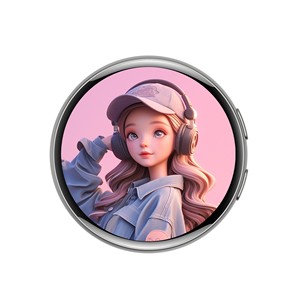 Badge électronique intelligent AI avec écran tactile IPS HD de 1,85 pouce, transfert de photos et de selfies via Bluetooth, badge numérique intelligent AI - Product Image 3