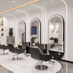 Miroir LED, miroir mural moderne pour salle de bain, miroir de vanité pour salon, salon de <span class=keywords><strong>coiffure</strong></span>, barbier - Product Image 2
