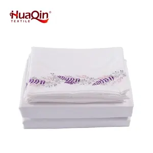 Bettlaken Bettwäsche-Set Hochwertige Stickerei Twin Queen King Size 4-teiliges Bettwäsche-Set für die Inneneinrichtung