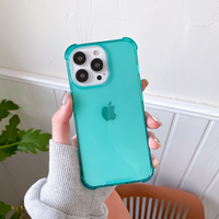Étui de téléphone portable transparent en TPU antichoc, design luxueux, coque arrière colorée pour 12/13/14/15/16/17 Pro Max