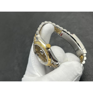 นาฬิกาสแตนเลสสำหรับผู้ชายหรูหรารุ่นที่จำกัดจำนวน2025สายเซรามิกสีทองกระชับเครื่องรางแบบตะขอซ่อนเร้น - Product Image 5