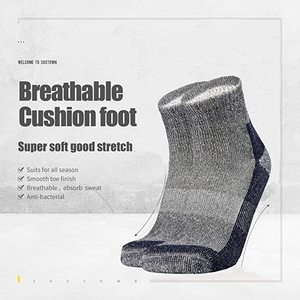 Chaussettes de sport basses antibactériennes à blocs de couleur mélangés, grandes tailles, avec soutien de la voûte plantaire, pour la course et l'entraînement, personnalisables OEM - Product Image 2
