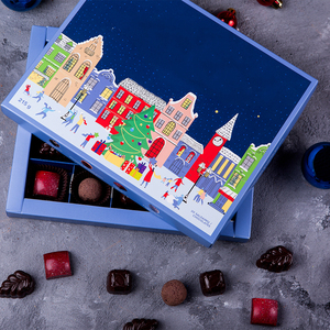 Tùy Chỉnh Bán Buôn <span class=keywords><strong>2025</strong></span> Giáng Sinh Hợp Thời Trang Sô Cô La Quà Tặng Bao Bì Các Tông Hộp Giấy Với Nắp Gấp Hộp Với Khoang Chèn - Product Image 3