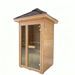 <span class=keywords><strong>Sauna</strong></span> Exterior Personalizable de Madera de Abeto Canadiense para 1 Persona, Cabina de <span class=keywords><strong>SPA</strong></span> de Lujo para Jardín con Calefactor - Product Image 1