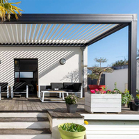 Pergola en aluminium pour jardin, structure de tonnelle, gazebo de jardin, terrasse extérieure, imperméable, revêtement poudré, écologique