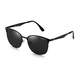 Lunettes de soleil carrées Grey Jack 1628 UV400 polarisées avec verres TAC, protection solaire unisexe, monture en métal - Product Image 2