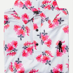 Vêtements extensibles de luxe pour hommes dans les 4 sens Performance d'impression de logo personnalisé pour Polo Vêtements de golf pour hommes - Product Image 3