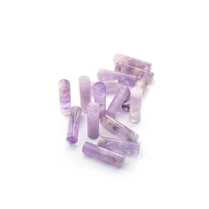 玫瑰石英自然花紫水晶方圆裂翻滚圈用于珠宝制作