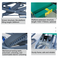 Ciseaux hydrauliques encastrés certifiés CE, capacité de levage 3500 kg, hauteur de levage maximale 72,8 pouces pour berlines et SUV
