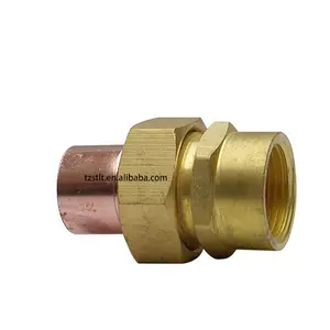 1in China Hexagon union female connector with welding brass copper