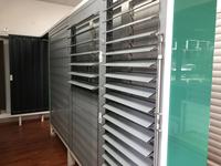 Volet de fenêtre électrique horizontal en alliage d'aluminium, pare-soleil automatique et réglable, avec ventilation, pour fenêtres et volets coupe-feu