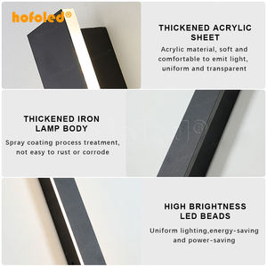 Tira de Luz Lineal Impermeable para Exterior Hofoled de Alto Brillo, Lámpara de Pared Larga de Lujo para Jardín, Aplique de Pared <span class=keywords><strong>RGB</strong></span> para Montaje en Pared - Product Image 3