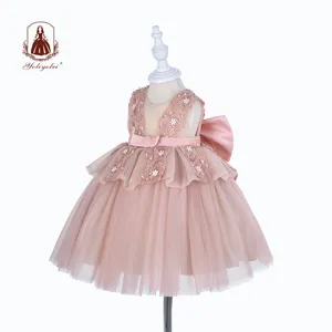 האחרון עיצוב ילדי בנות יום הולדת בגדי שכבות תינוק פרח יפה קטן של בנות נסיכת המפלגה טוטו שמלות