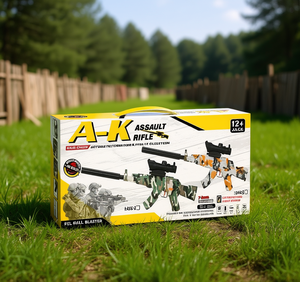 A-K Rifle de Asalto de Bolas de Gel, Blaster de 0.5mm Semiautomático, Juguete de Tiro al Aire Libre, Moldeado por Inyección de Plástico - Product Image 2