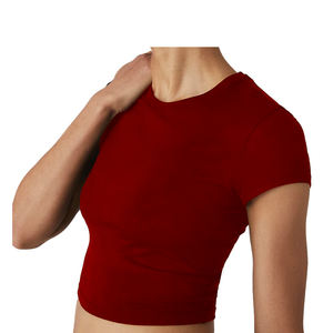 T-shirts à séchage rapide pour femmes haut décontracté à manches courtes Interlock pour courir haut S/S - Product Image 5