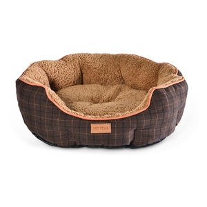 Venta al por mayor personalizable de alta calidad cálido estilo clásico Plaid gato perro cama para mascotas - Product Image 1