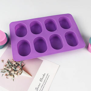 Llegada Art-molde de silicona para jabón, 8 cavidades, ovalado, fabricación de jabón - Product Image 5