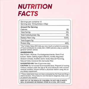 Gummies de Protéine de Lactosérum Isolat Végétaliennes Sans Sucre Riches en Protéines Halal en Vrac Snacks Sains Acides Aminés Bonbons Gommes Protéinées - Product Image 3