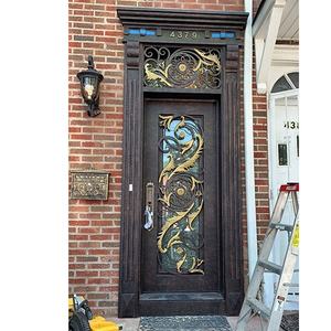 Latest Front Wrought Iron Glass <b>Door</b> Design Used Exterior French <b>Doors</b> for Sale - Product Image 1
