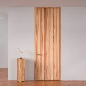 Puerta de madera compuesta de madera maciza de China, habitación interior, dormitorio, chapa de Fresno, puerta de madera de grano de Fresno natural