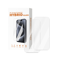Protection d'écran en verre hybride anti-rayures à bords incurvés 3D de qualité supérieure pour Samsung S24 S23 Ultra, anti-traces de doigts