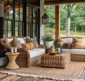 Sofá de Tela y Madera Sólida Estilo Spartan AJJ-M42 para Habitaciones de Hotel, Resort o Casa de Huéspedes - Product Image 4