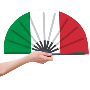 Abanicos Plegables de Bambú con la Bandera de Italia al por Mayor, Abanico de Mano para Carnaval, Boda, Festival, Fiesta, Agencia de Viajes - Product Image 4