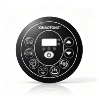 Étiquette de superposition de clavier de thermostat personnalisée OEM, autocollante en PVC/PET, étanche, durable, sérigraphiée pour écran d'affichage de climatiseur