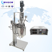 WHGCM Reactor de Laboratorio de Acero Inoxidable con Calentamiento Eléctrico, Abertura Rápida, 5L, 10L, 20L, con Dispositivo de Elevación y Mezclador de Anclaje