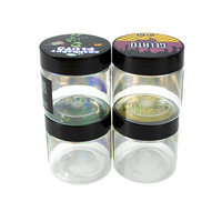 Vente en gros de bouteilles en plastique PET transparentes de 3,5 grammes pour herbes sèches, avec bouchon à vis, anti-odeur, étiquettes personnalisées, autocollants, logo personnalisé