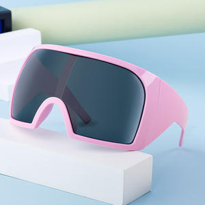 Lunettes de soleil surdimensionnées de style punk unisexe, protection UV400, monture en PC, protection solaire pour les sports de plein air, verres de classe 2 - Product Image 1