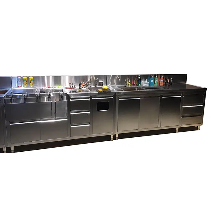 Equipamento comercial de estação de coquetéis com design de estação de bar estilo americano para festas/hotéis/restaurantes