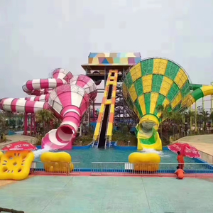 Nuevo Tobogán Acuático de Alta Calidad para Parques Acuáticos, Tobogán de Carreras Acuáticas de Verano, Equipo de Parque Acuático de Fibra de Vidrio, Tobogán Typhon - Product Image 1