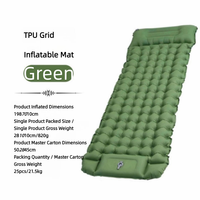 Matelas de couchage gonflable pour le camping, matelas pneumatique imperméable, équipement de camping pliable pour les voyages, l'escalade et la randonnée