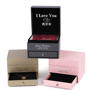 Popular embalaje de brillo de labios caja de dama de honor joyería misterio preservado flor rosa con caja de cajón de precio valioso - Product Image 5