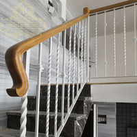 Escalier en colimaçon pour maison duplex au design populaire, garde-corps en acier blanc et en fonte avec kits