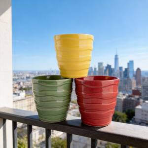 ชุดปลูกต้นไม้แบบเซรามิกเคลือบเงาสมัยใหม่ - Product Image 5