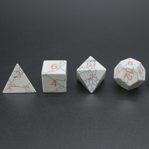 Nhà Máy Bán buôn 16 Mét D6 tiêu chuẩn tổng hợp màu trắng Turquoise đá RPG <span class=keywords><strong>Dice</strong></span> Set - Product Image 4