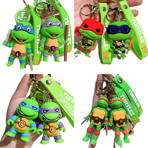 16 thiếu niên đột biến <span class=keywords><strong>Ninja</strong></span> Rùa Keychain rùa PVC túi Mặt Dây chuyền móc chìa khóa búp bê treo máy búp bê Quà Tặng - Product Image 1