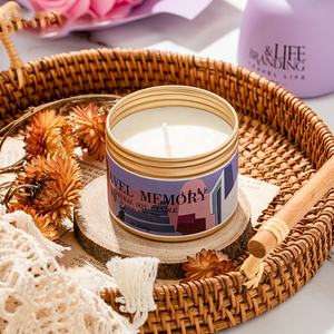 เทียนหอมใช้ในบ้านงานปาร์ตี้วันขอบคุณพระเจ้าทำจากอลูมิเนียมเคลือบอโรม่า100กรัมเทียนหอมหอม - Product Image 1