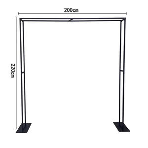 Scène de mariage en plein air mise en page Simulation soie fleur étagère accessoires de mariage écran en fer forgé carré Double pôle <span class=keywords><strong>portail</strong></span> arc - Product Image 2