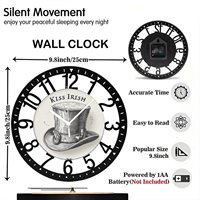 Horloge murale circulaire minimaliste en fer de 25 cm avec aiguilles fines, design moderne