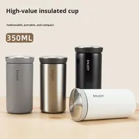 Thermos compact en métal de haute qualité, design mignon, pour étudiantes, employées de bureau, portable, compatible lave-vaisselle et micro-ondes, utilisable en voiture