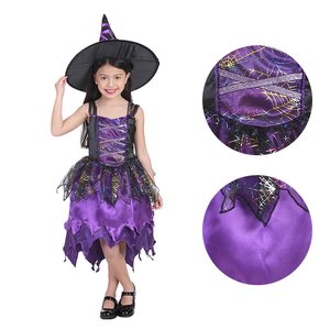 Disfraz de Bruja Morada para Niñas, Personalizado de Fábrica 2026, Certificado FAMA BSCI, para Fiestas de Halloween - Product Image 3