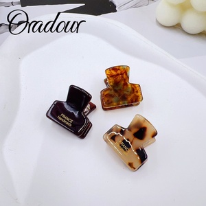 Oradour กิ๊บหนีบผมอะซิเตททำมือแบบสั่งทำกันน้ำทนทานเครื่องประดับผมทรงสี่เหลี่ยมผืนผ้าขนาดเล็กสำหรับผู้หญิง - Product Image 4