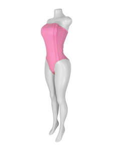 Y1435 Wholesale Fashion Washed, Worn, <strong>Strapless</strong>, Slim Fit, <strong>Loose</strong> <strong>Fitting</strong>, Foot Binding Two-piece Set - Product Image 3
