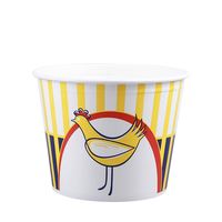 Baril à poulet à emporter personnalisé de 130 oz, boîte à poulet frit en papier jetable de qualité alimentaire Kfc avec logo