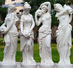 Ensemble de statues de <span class=keywords><strong>déesses</strong></span> <span class=keywords><strong>et</strong></span> de <span class=keywords><strong>dieux</strong></span> grecs classiques, sculpture de jardin en fibre de verre pour la décoration de villa - Product Image 3